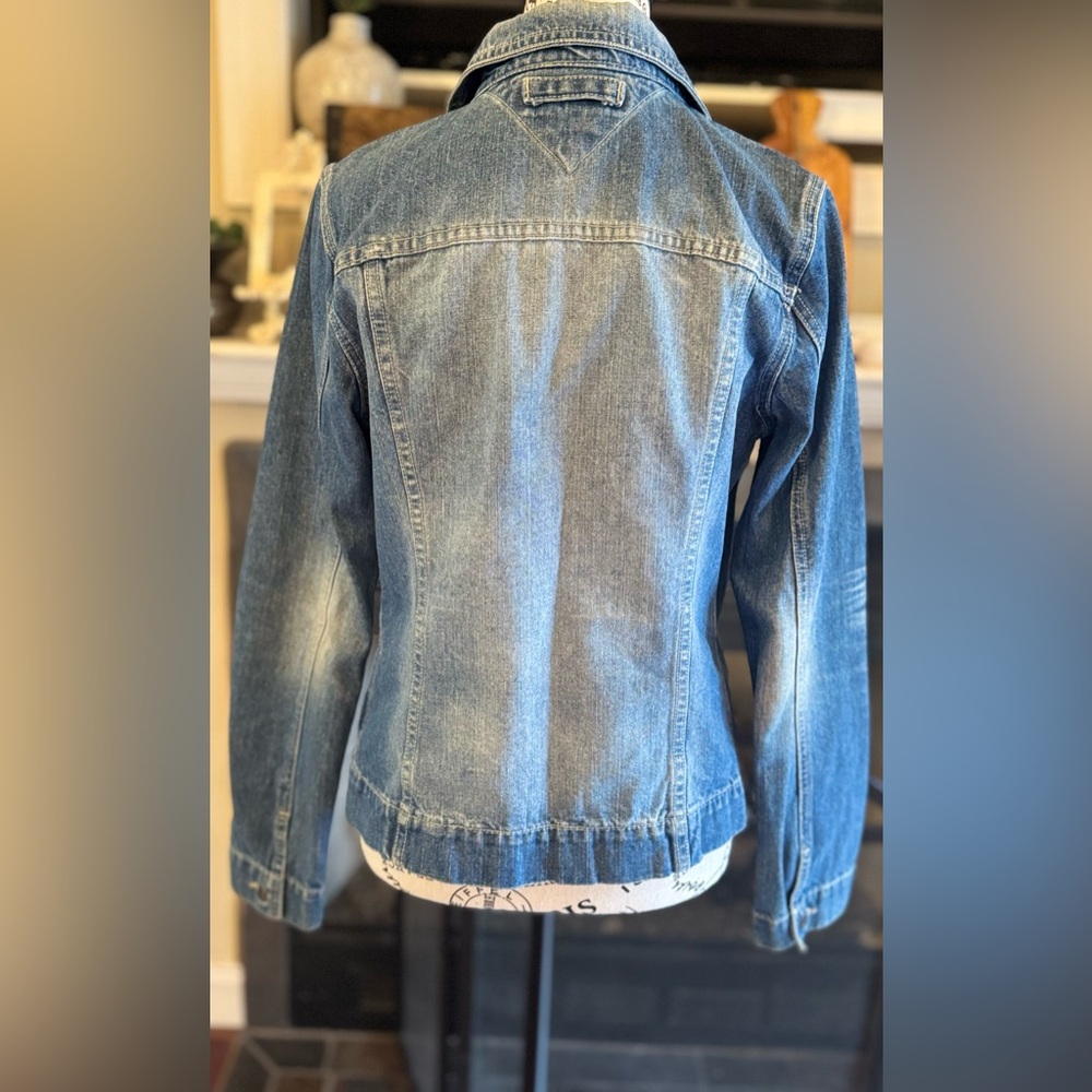 Vintage Tommy Hilfiger Jean Jacket Button Front Denim 90s Y2K Women’s Light Med - Picture 7 of 8